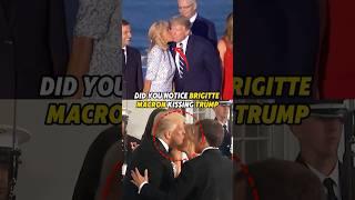 Did you notice Brigitte Macron kissing Trump? #shorts#brigittemacron#trump#celebrity