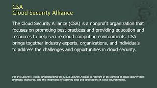 CSA - Cloud Security Alliance