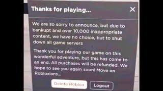 ROBLOX 2024 SHUTDOWN LIVE EVENT