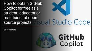 How can I get GitHub Copilot for free? For students, faculty and maintainers of open source projects