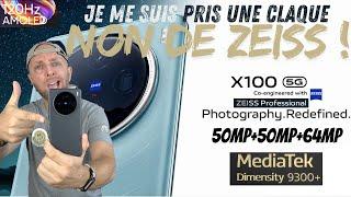 Le Vivo X100 : Puissance et Perfection avec AMOLED, Zeiss 50+50+64MP, CPU 9300+, et Charge 120W !