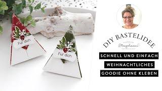 Schnell und Einfach | Weihnachtliches Tischgoodie ohne kleben | Bastelidee für Weihnachten | Basteln