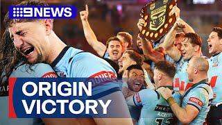 Blues end heartache streak with State of Origin decider victory | 9 News Australia