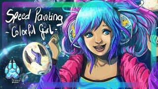 Speed Painting Video - Colorful Girl (by Vanessa Wallner)