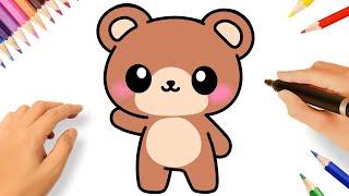 HOW TO DRAW KAWAII TEDDY BEAR EASY 