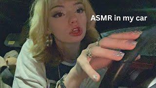 ASMR in my car (scurrying, tapping, nails, lofi)