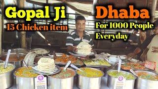 IT sector Wale Gopal ji dhaba | Har din chicken ka 15 item banate hai 1000 logo ke liye | Food Walk