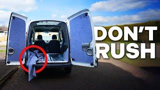 The MOST Stressful Part of Converting a Van (Don't Rush it)