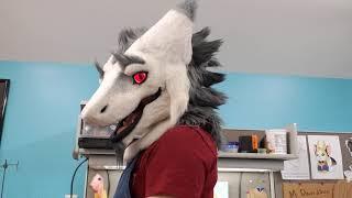 Tah'ihl the sergal by Stuffed Panda Studios - moving jaw test