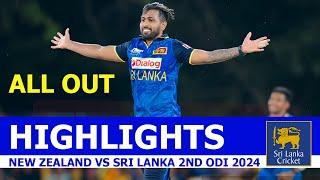 SRI LANKA VS NEW ZEALAND 2ND ODI 2024 MATCH HIGHLIGHTS | SL VS NZ