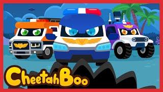 [NEW] Let’s Catch a Thief! Dino Car! | Rescue car | Nursery rhymes & Kids Song | #Cheetahboo
