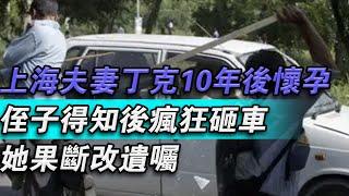 上海夫妻丁克10年後懷孕,姪子得知後瘋狂砸車，果斷改遺囑#大秦小娛#大案紀實故事#大案#真實案件#真實事件 #案件故事#熱門