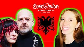 LET'S REACT TO ALBANIA'S SONG FOR EUROVISION 2025 // SHKODRA ELEKTRONIKE "ZJERM"