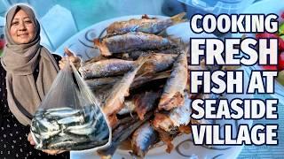 Simple Life in Yalova TURKIYE: Cooking Fresh Fish from the Sea At Fıstıklı Village