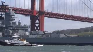 USS IOWA Departs — From Port To Pacific