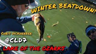 Winter Fishing LAKE OF THE OZARKS The "Old Fashioned" Way (No FFS BeatDown!)