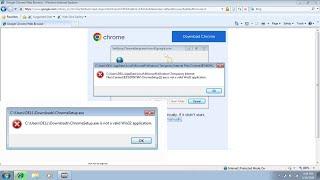 chrome setup is not valid win32 application ! chrome download install in windows 7 8 #chrome