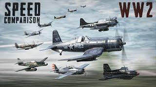 SPEED COMPARISON 3D: WW2 Aircraft 🪖