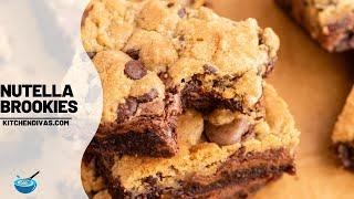 The Best 3 Ingredient Nutella Brookies