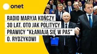 Radio Maryja kończy 30 lat. Zobacz, jak politycy prawicy "kłaniają się w pas" o. Rydzykowi