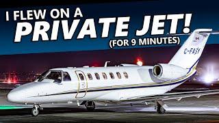 I Flew On A PRIVATE JET! (for 9 minutes)