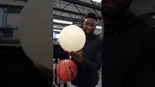 The new airless basketball is almost silent when you bounce it  (via @Marques Brownlee/TT) #shorts