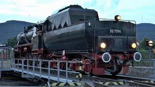 Dampflok 52 7596 auf der Drehscheibe Neustadt/Weinstrasse | 31.05.2014