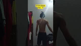 Natural Body Transformation Day 7 | 07/01/2024 #bodytransformation #2024  #skinnytomuscular