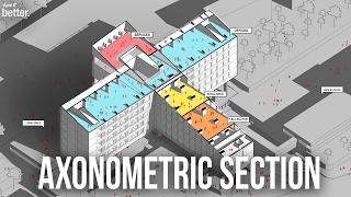 Axonometric Section in Photoshop