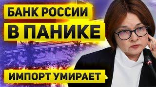 Банк России в панике  Импорт умирает, валютные ограничения давят, а “партнеры” боятся санкций