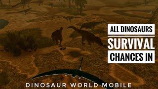 All Dinosaur Survival Chances | Roblox Dinosaur World Mobile