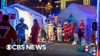 Car hits crowd at German Christmas market, killing at least 1 and injuring dozens, official says