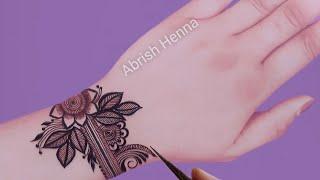 Very Easy Simple Arabic Mehndi Design Trick For Beginners-Floral Easy Mehandi Design-Mehndi design