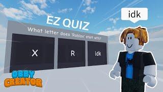 Noob vs The Ultimate Roblox Quiz (Roblox Obby Creator)