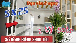 Nhà 5 X 25M sổ hồng riêng 2 tỷ 50tr bán nhà giáp cuối Hóc Môn đẹp mới nhất nhà đất Hóc Môn 2024