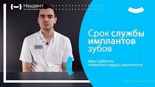 Срок службы имплантов зубов