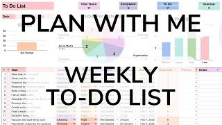 Plan My Weekly To-Do List With Me | Stay Organized With a Spreadsheet