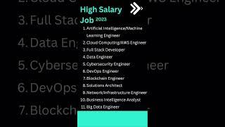 Top high Salary Job in Tech 2023