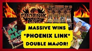 HUGE WINS on the Phoenix Link Slot Machine! DOUBLE MAJOR Jackpot Unlocked!