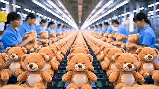 Wie Millionen von Teddybären in einer Fabrik hergestellt werden | Herstellungsprozess von Teddybären