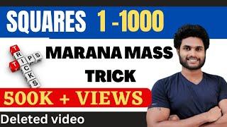 SQUARES TRICKS FROM 1 TO 1000 | MIND TRICKS | 500K + VIEWS | KANEESH | KR LOGICS