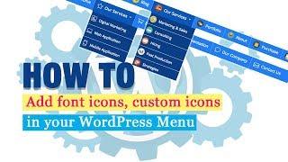 How to Add Font or Custom Icon in your WordPress Menu - Step by Step | WordPress Tutorial