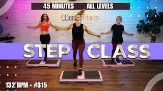 All Levels Step Aerobics Workout  | Fun 70s Music Cardio Class #315 | Easy to Follow & Energizing!