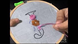 Letter embroidery tutorial | by ms.stitch master