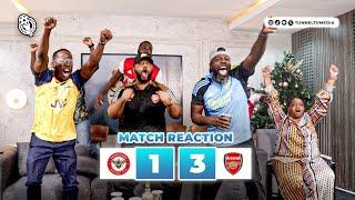 Brentford 1-3 Arsenal | Full Fan Goal celebrations | Mbeumo Jesus Merino Martinelli