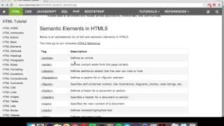 Semantic Elements (HTML5)