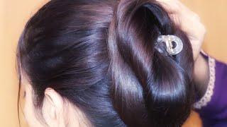  Only Clutcher  Best Hairstyle For Girls! New Super Easy Hairstyle For Everyday | Easy Juda Style