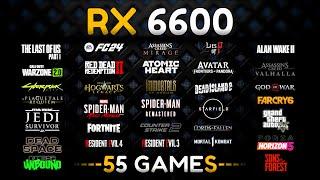 RX 6600 Test in 55 Games in 2024