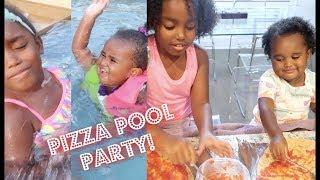 POOL AND DIY HOMEMADE PIZZA DAY WITH MY BABY COUSIN | Yoshidoll