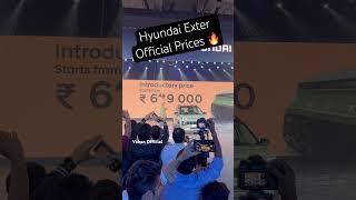 Hyundai Exter Official Prices  #exter2023 #exter2023